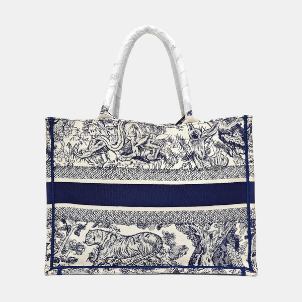 Book Tote Medium Canvas Blue