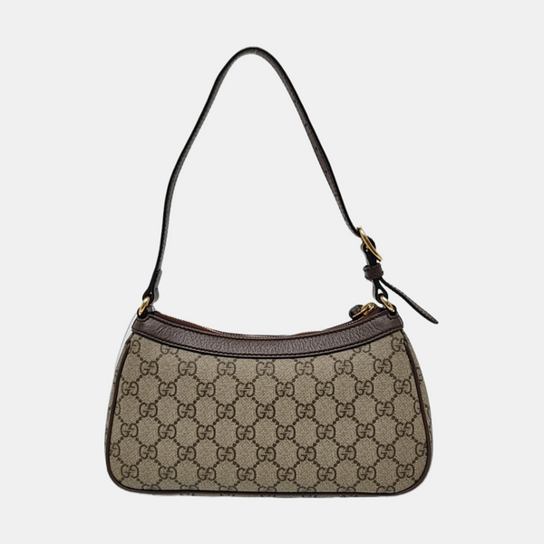 Ophidia Small Monogram Coated Canvas Brown