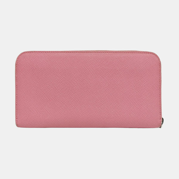 Zippy Wallet Saffiano Calfskin Pink