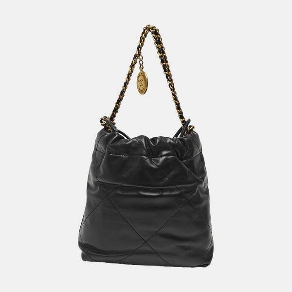 CHANEL 22 Mini Quilted Calfskin Black