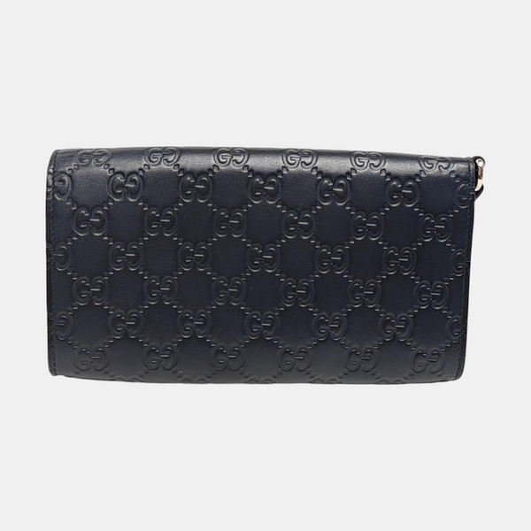 Monogram Calfskin Clutch Blue