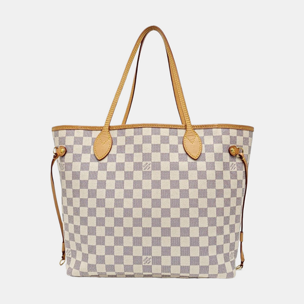 NEVERFULL MM Damier Azur Coated Canvas White