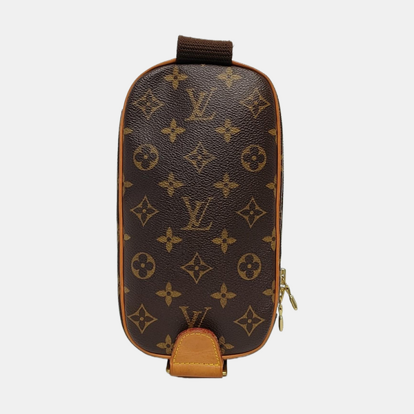 GANGE Monogram Coated Canvas Brown