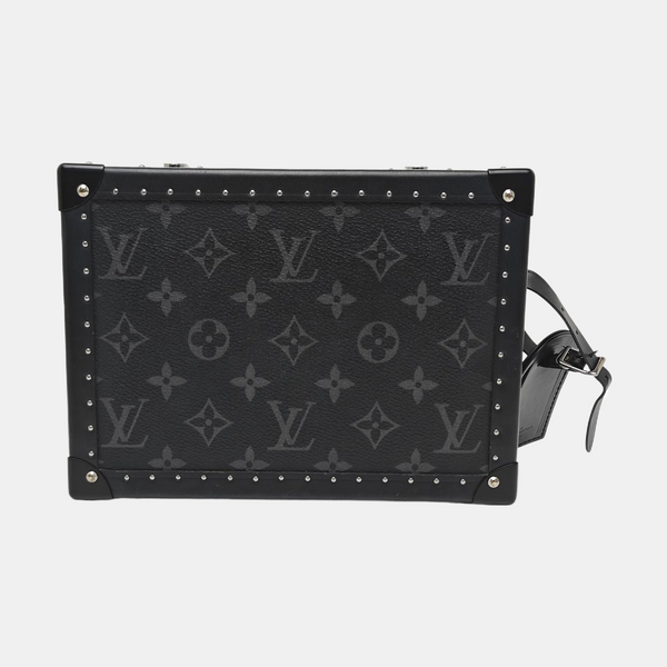 CLUTCH BOX Monogram Coated Canvas Gray