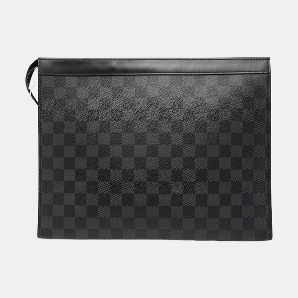 Pochette Voyag GM Damier Graphite Coated Canvas Gray