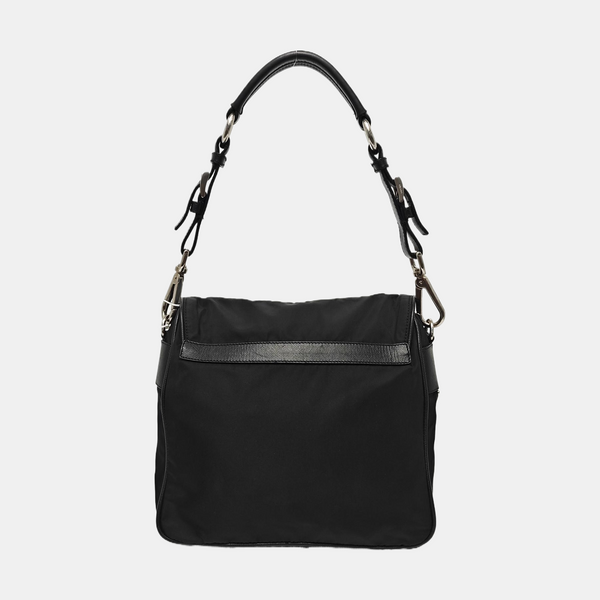 Nylon Shoulder Bag Black