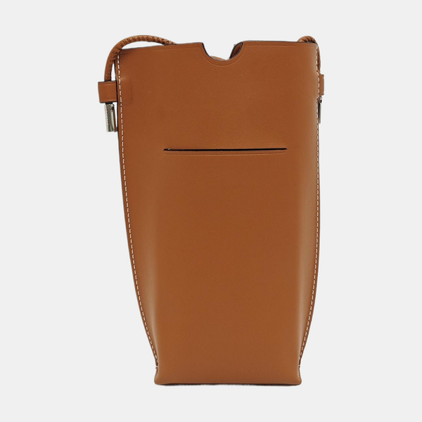 Calfskin Shoulder Bag Brown