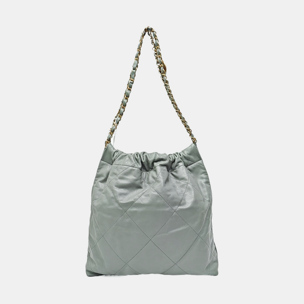 CHANEL 22 Small Quilted Calfskin Green