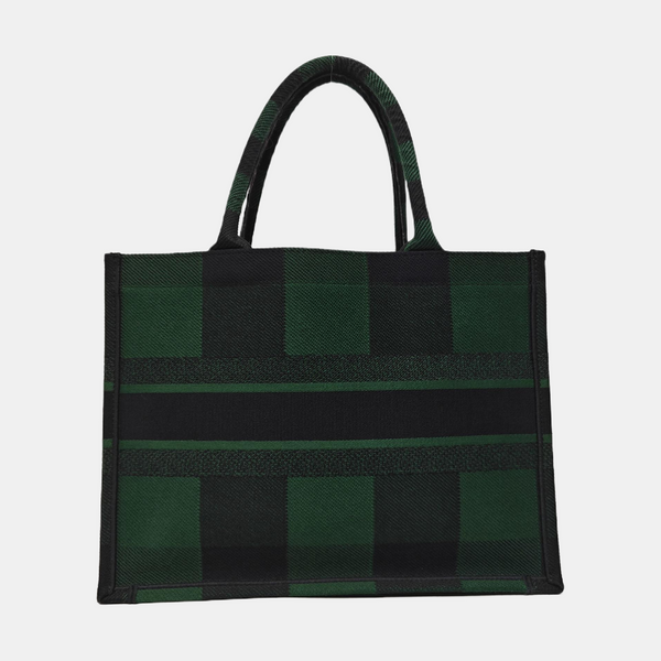 Authenticated pre-owned Book Tote Medium Canvas Green - Tote Bag at Looply
