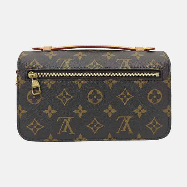 MÉTIS EAST WEST Monogram Coated Canvas Brown