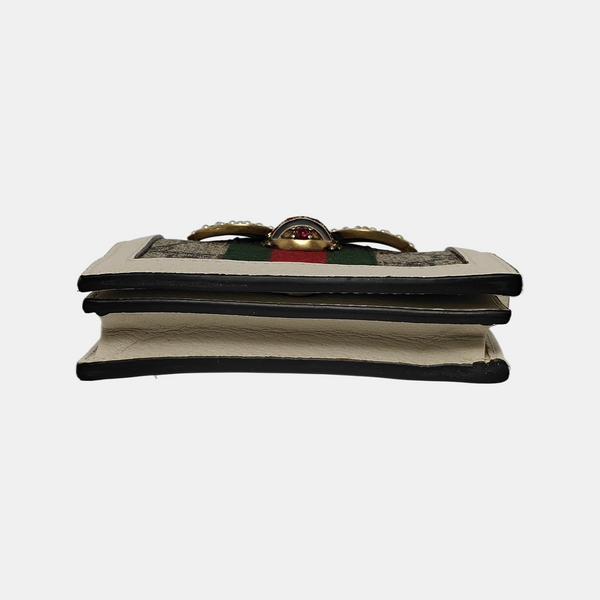 Queen Margaret Monogram Coated Canvas Beige Wallet