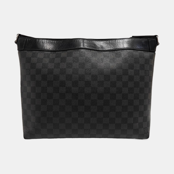 Damier Graphite Coated Canvas Crossbody Bag Gray