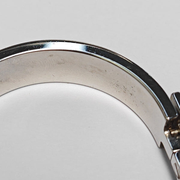 Clic H Metal Silver Bangle