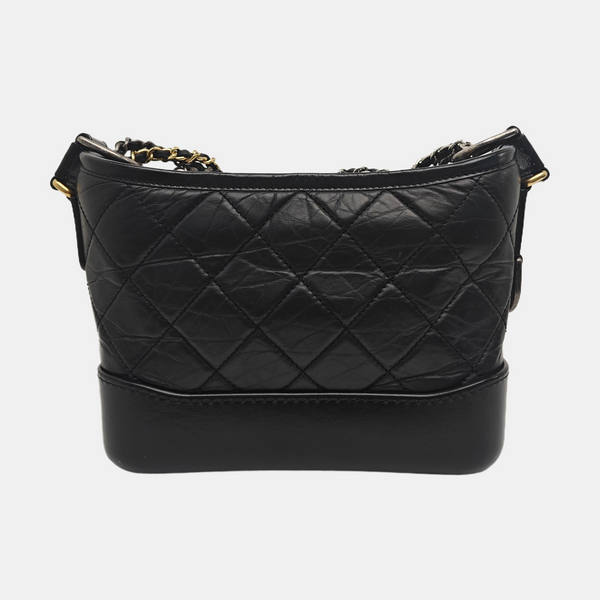 GABRIELLE Small Quilted Calfskin Black