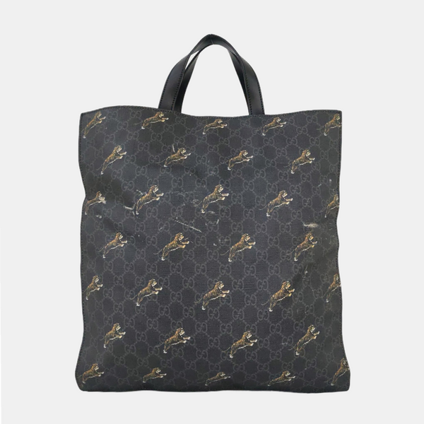 GG Supreme Monogram Coated Canvas Black
