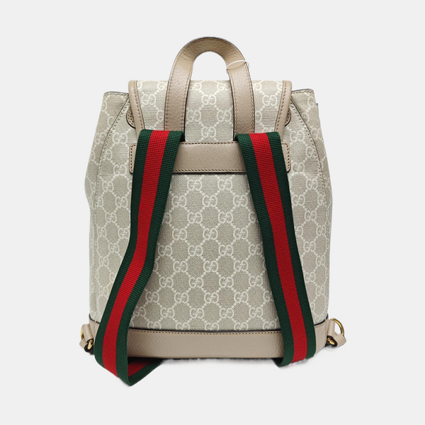 Monogram Coated Canvas Backpack Beige