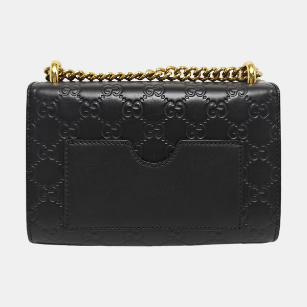 Authenticated pre-owned Padlock Small Monogram Calfskin Black - Shoulder Bag at Looply