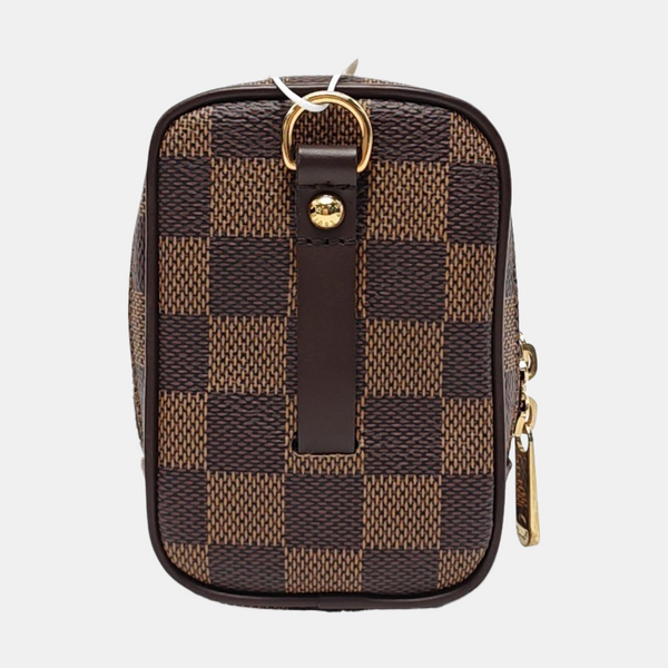 OKAPI Damier Ebene Coated Canvas Brown