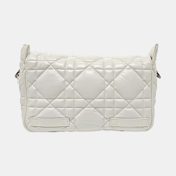 Authenticated pre-owned Diorcamp Small Cannage Calfskin White - Shoulder Bag at Looply