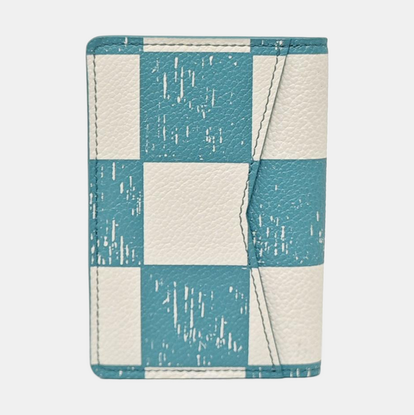 Damier Calfskin Card Holder Green