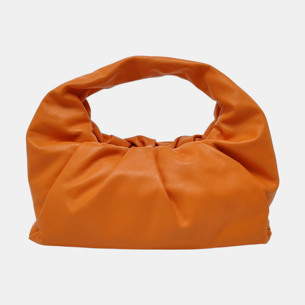 Authenticated pre-owned The Pouch Calfskin Orange - Top Handle Bag at Looply