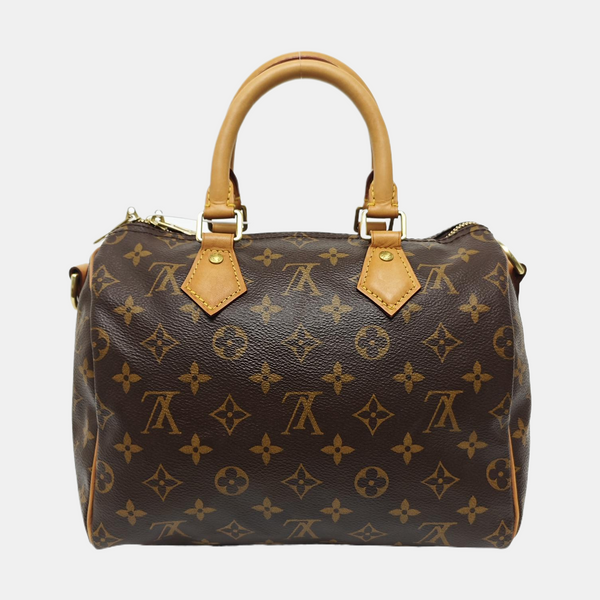 SPEEDY 25 Monogram Coated Canvas Brown