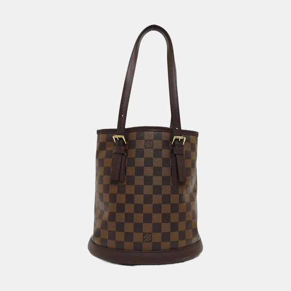 BUCKET PM Damier Ebene Coated Canvas Brown