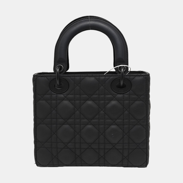 Lady Dior Mini Cannage Calfskin Black