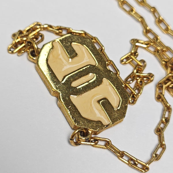 G Cube Metal Gold Necklace