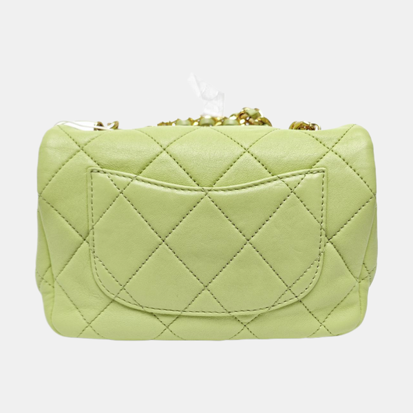 CLASSIC FLAP Mini Quilted Calfskin Green