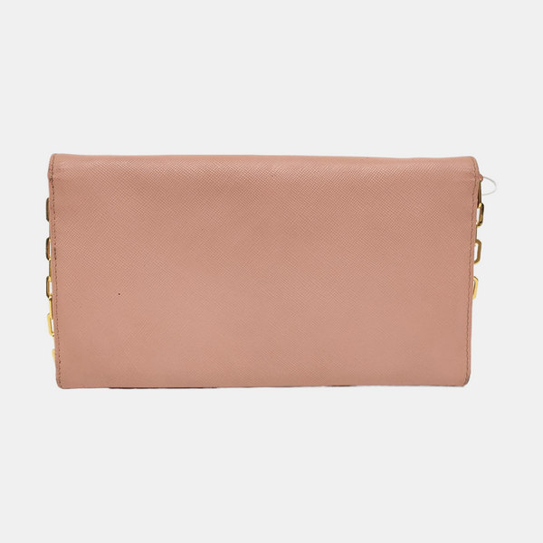 Saffiano Calfskin Shoulder Bag Pink