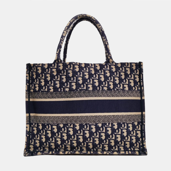 Book Tote Medium Canvas Blue