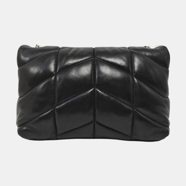 Quilted Calfskin Shoulder Bag Black