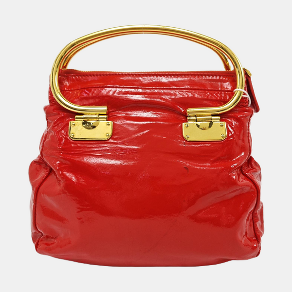 Patent Leather Tote Bag Red