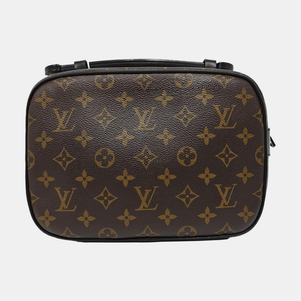 S LOCK Monogram Coated Canvas Brown
