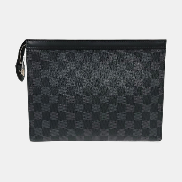 Pochette Voyag MM Damier Graphite Coated Canvas Gray