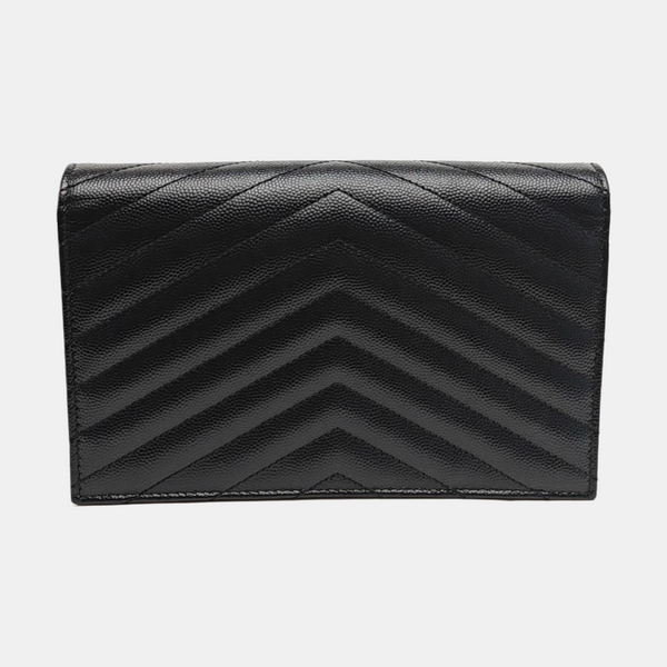 MONOGRAM Chevron Calfskin Black