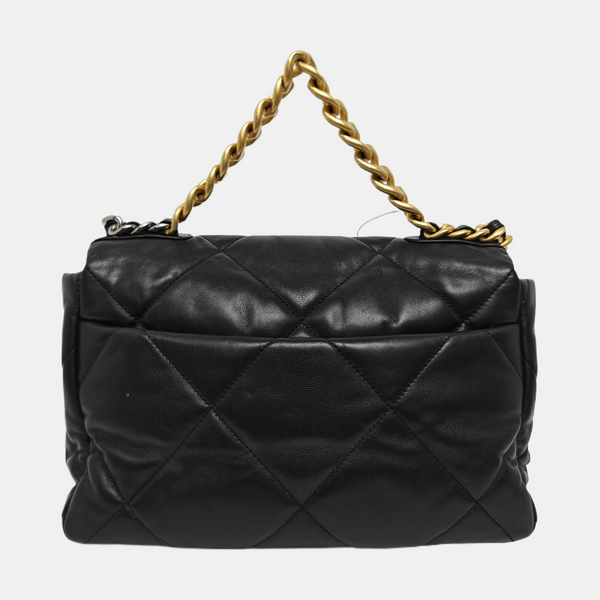 CHANEL 19 Large Quilted Lambskin Black