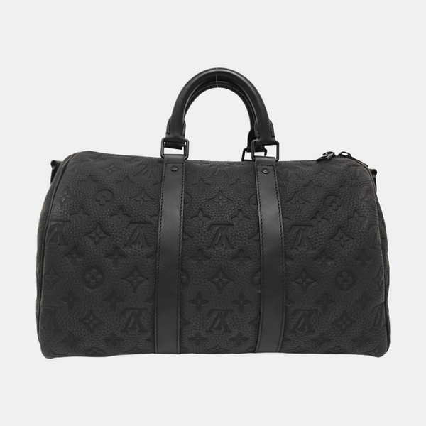 KEEPALL 35 Monogram Calfskin Black
