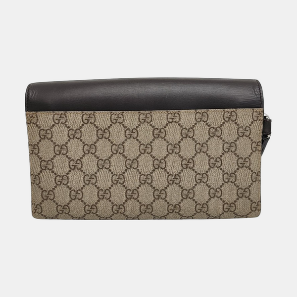 Monogram Coated Canvas Clutch Black