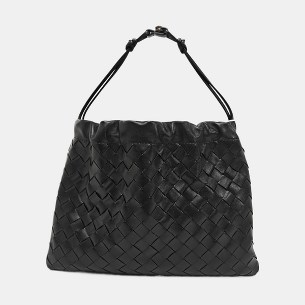 Calfskin Top Handle Bag Black