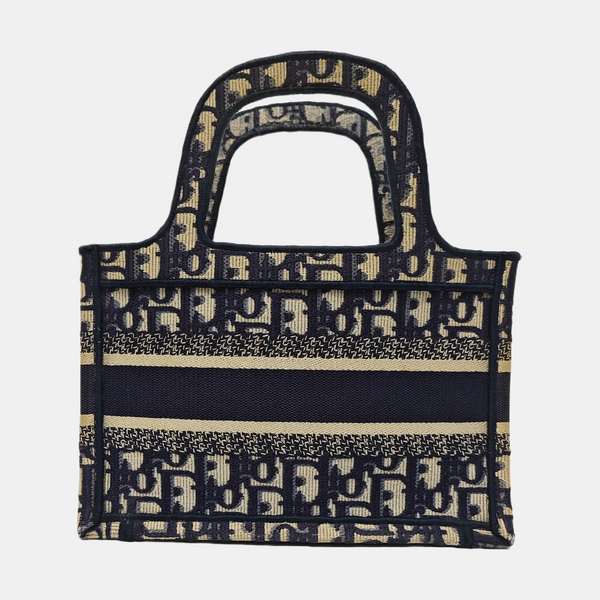 Book Tote Mini Oblique Canvas Blue