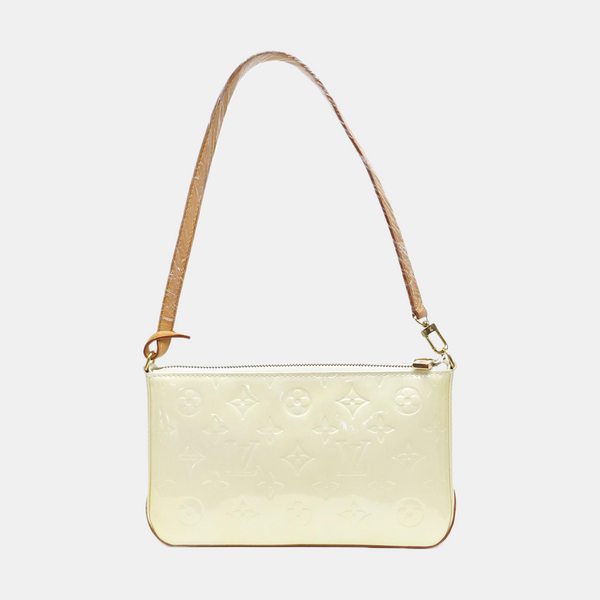 MALLORY SQUARE Monogram Patent Leather White