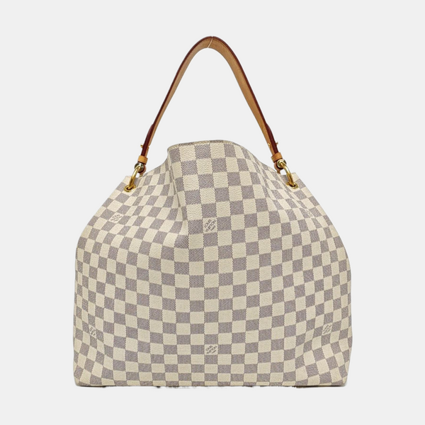 GRACEFUL PM Damier Azur Coated Canvas White