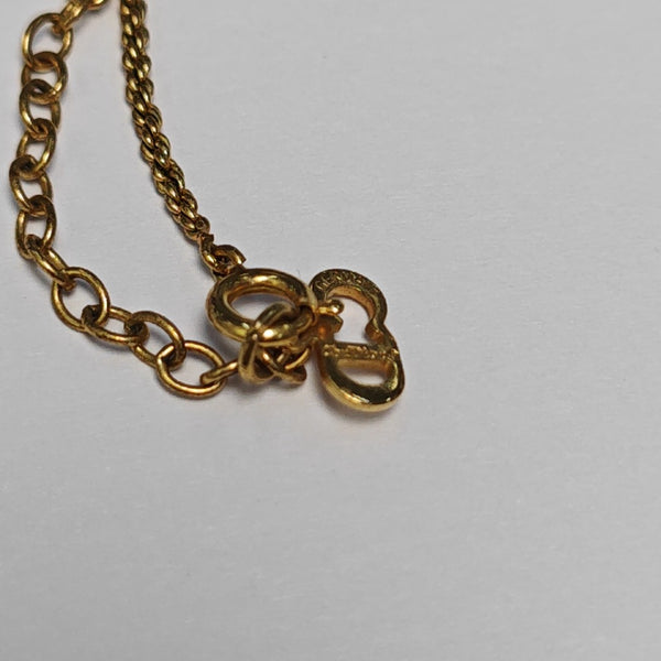 Twist Round Metal Gold Necklace