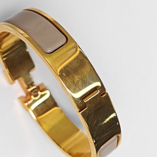 Clic H Metal Gold Bangle