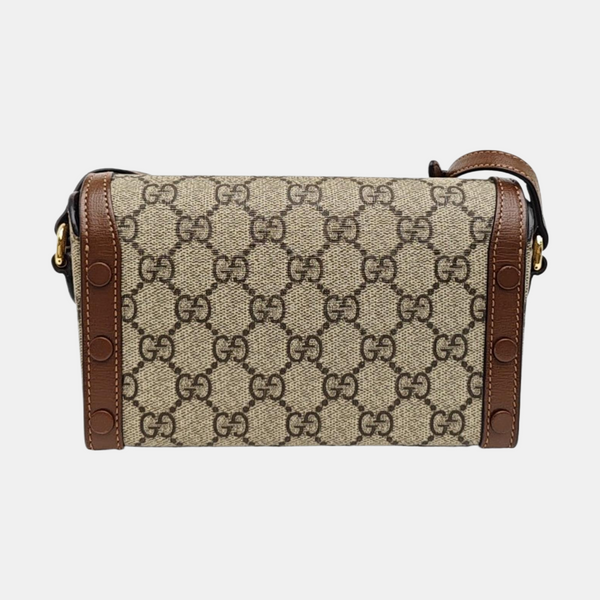 Horsebit 1955 Mini Monogram Coated Canvas Beige