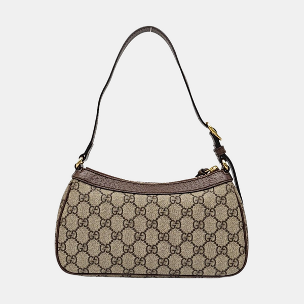 Ophidia Small Monogram Coated Canvas Brown