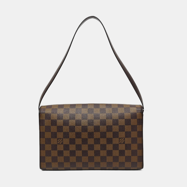 TRIBECA Damier Ebene Coated Canvas Brown
