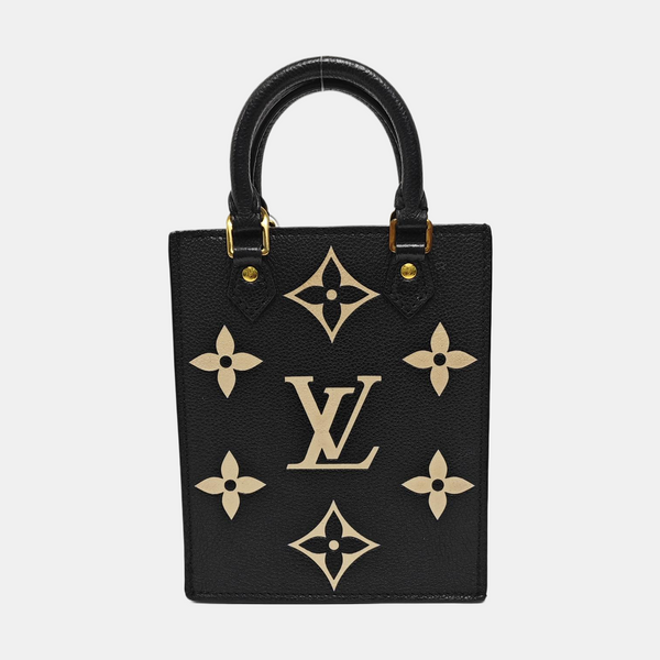 SAC PLAT Mini Monogram Calfskin Black